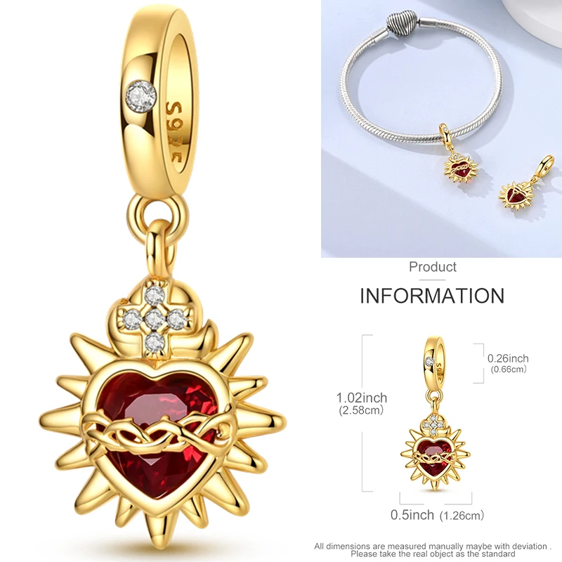925 Sterling Silber Sonne Sternenhimmel Charms Serie Gold Sonne Sterne Mond Anhänger Passend für Armband DIY Schmuck Original Mode für Frauen – Detail 12