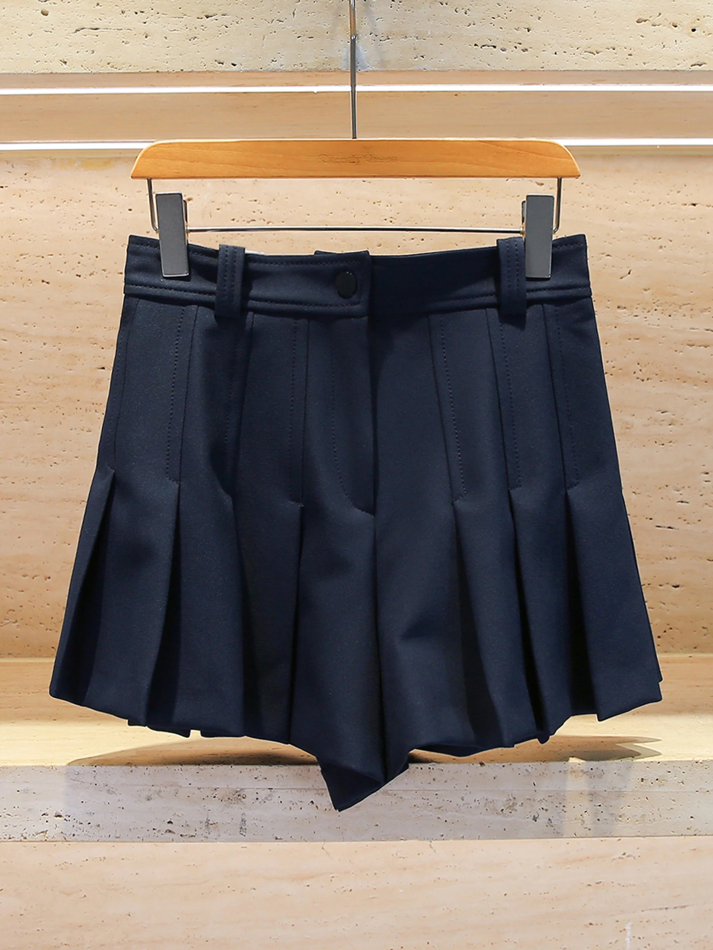 

High Waist ort Pleated Skirt Ele College Sle Casual Summer Faion Women's Premium Clothing S Home South Oil