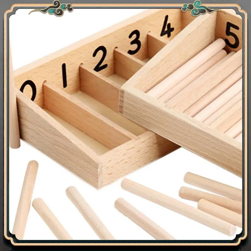 ASMA-Spindle Box Kids Early Development Counting Sticks Boys Girls Professional Counting Early Learning Tool Maths Toys