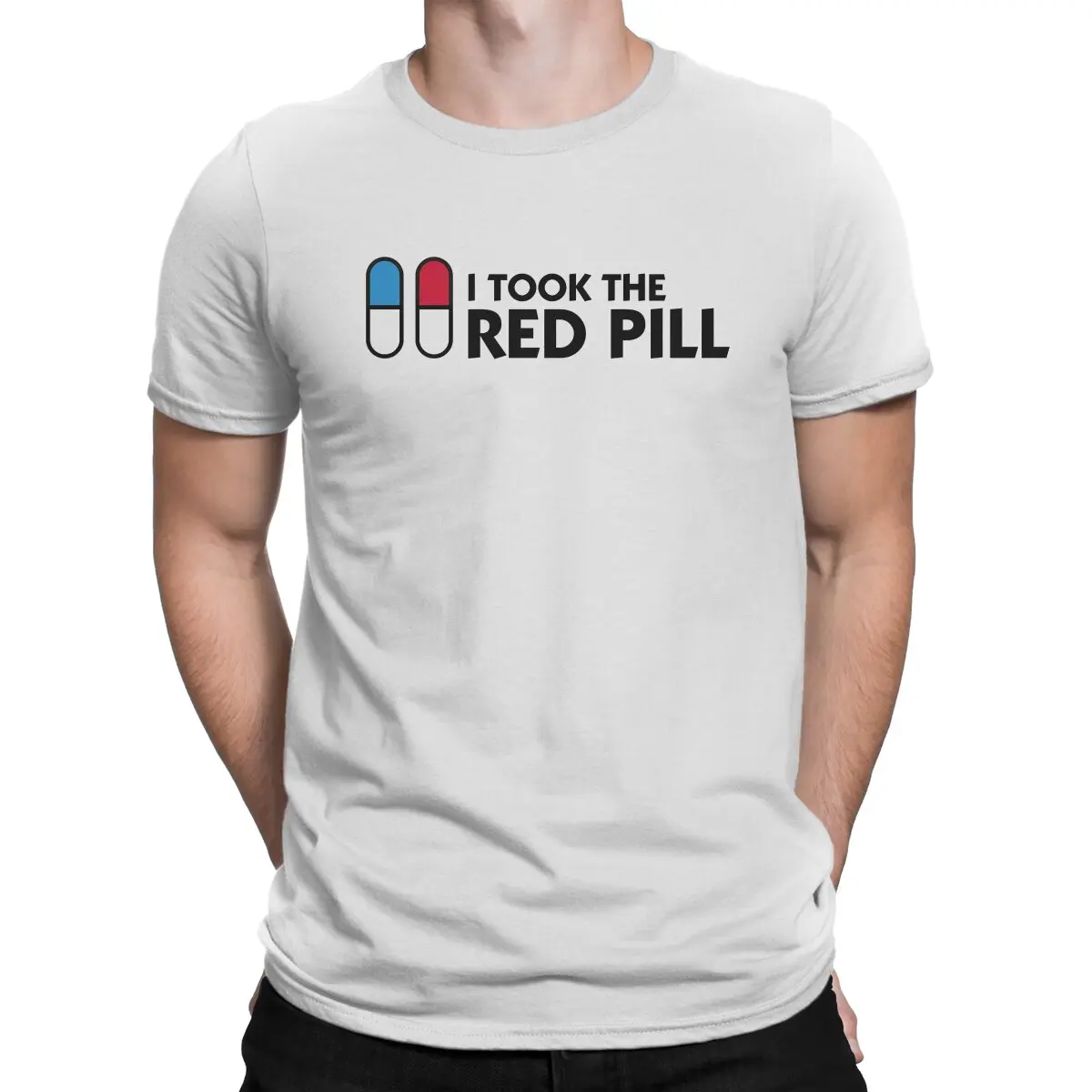 The Matrix Creative TShirt for Men I Took the Red Pill Round Neck Basic T Shirt Personalize Gift Clothes Streetwear