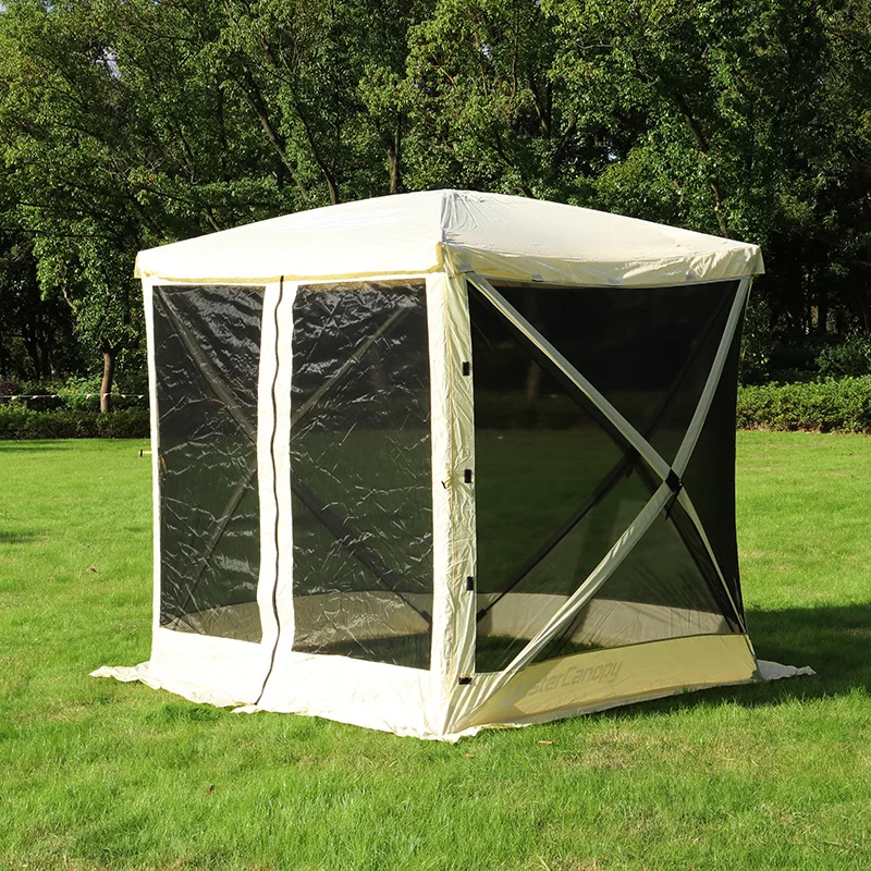 Customized outdoor camping, four-corner mesh tent, quick-open mosquito-proof, rainproof and windproof for camping