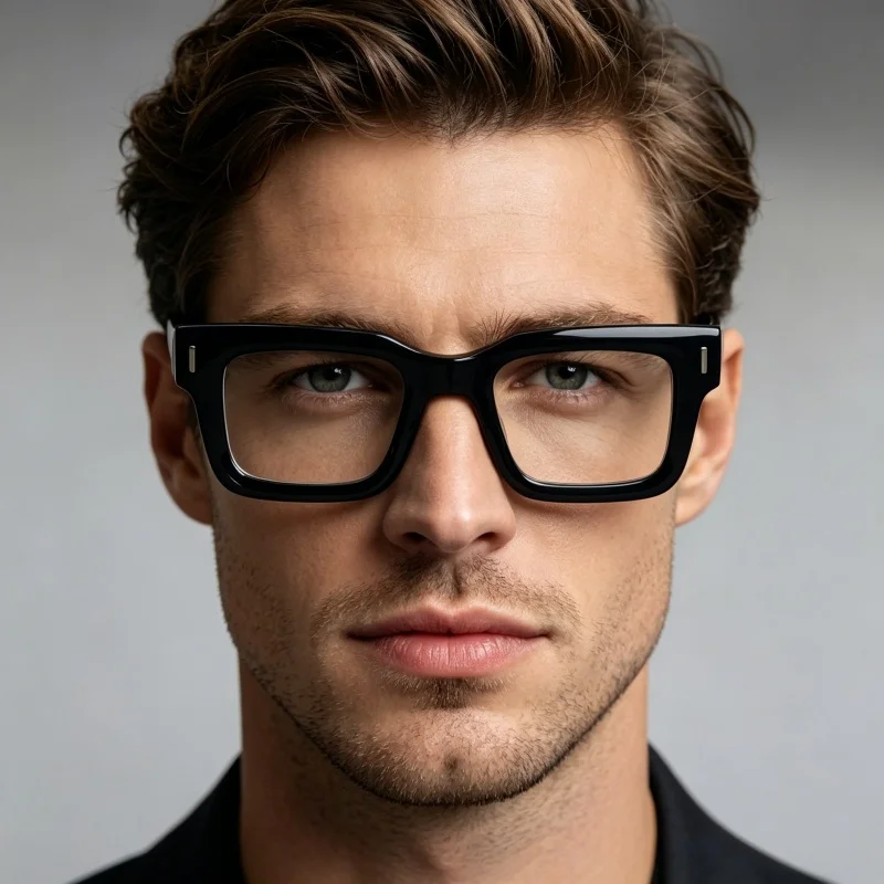 Acetate Square Eyeglasses Frame for Men Women Super Quality Optical Glasses For Custom Prescription Lenses
