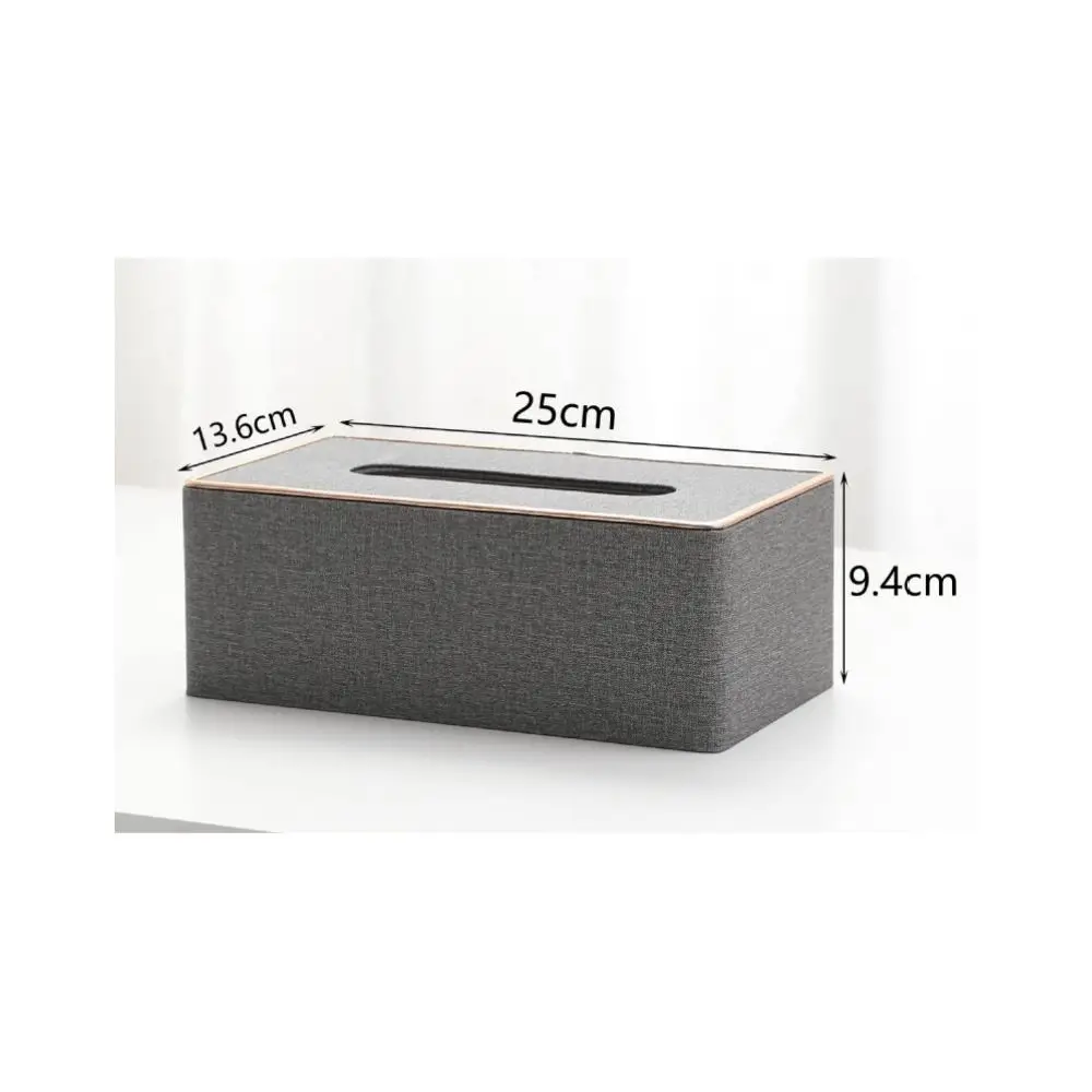 1 Pcs PU Leather Tissue Box, Multi-purpose Rectangular Large Capacity Tissue Box Cover for Bathroom, Living Room, Home Office