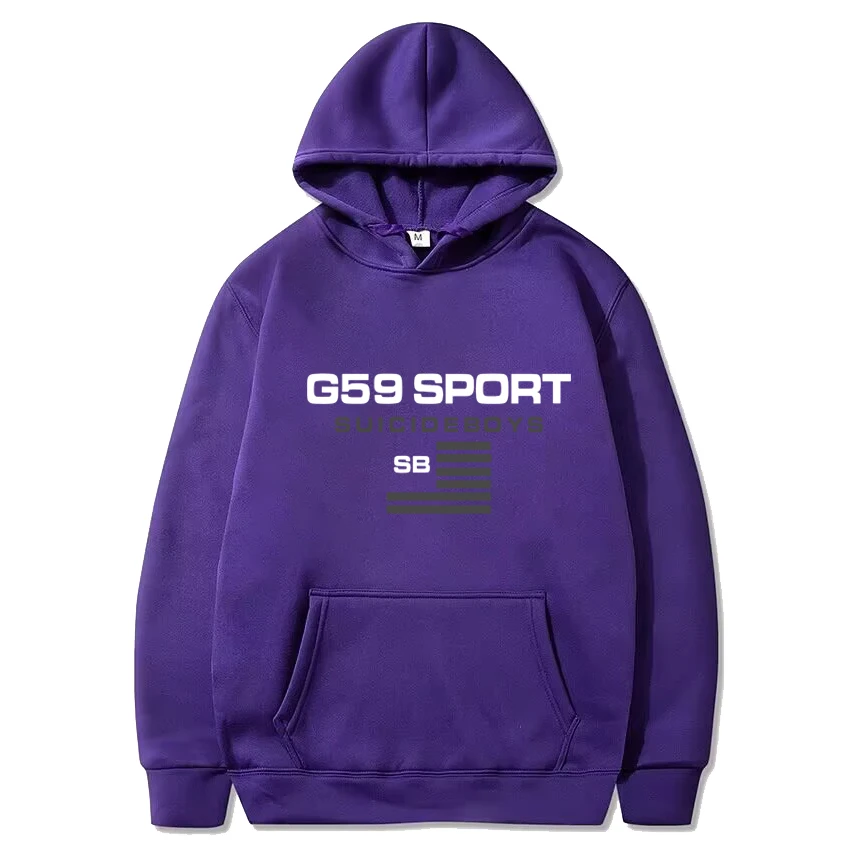 Suicideboys new world depression G59 grey print Hoodie Men Women Fleece Long sleeve Sweatshirt Unisex Casual vintage pullovers images - 6