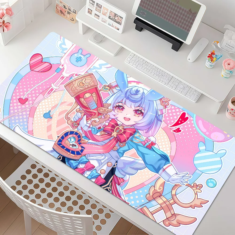 Game Genshin Impact Sigewinne Mouse Pad Anti Slip Rubber Edge Locked Thickened Laptop Gaming Desk Mat