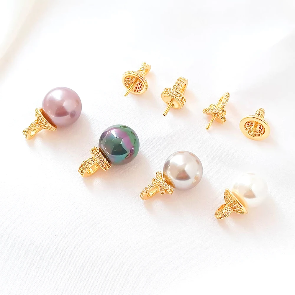 Brass Coated Gold Zircon Inlay Sheep Eye Watch Pendant DIY Makes Fashionable Jewelry Necklace Bracelet Accessory Materials