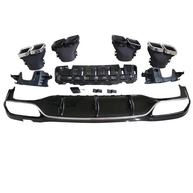 

Suitable for Mercedes-Benz E-Class tail lip and tail throat W213 modification, 17 E63AMG tail lip four out tail throat small sur