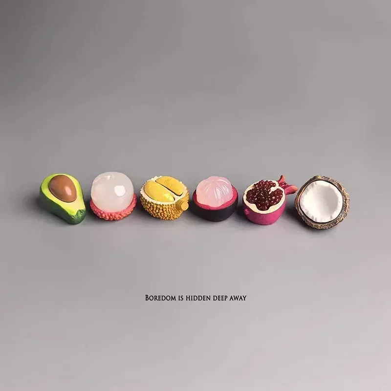 Cute Tiny Simulated Fruit Desktop Decor, Calming Accessories for Office Workstation and Computer