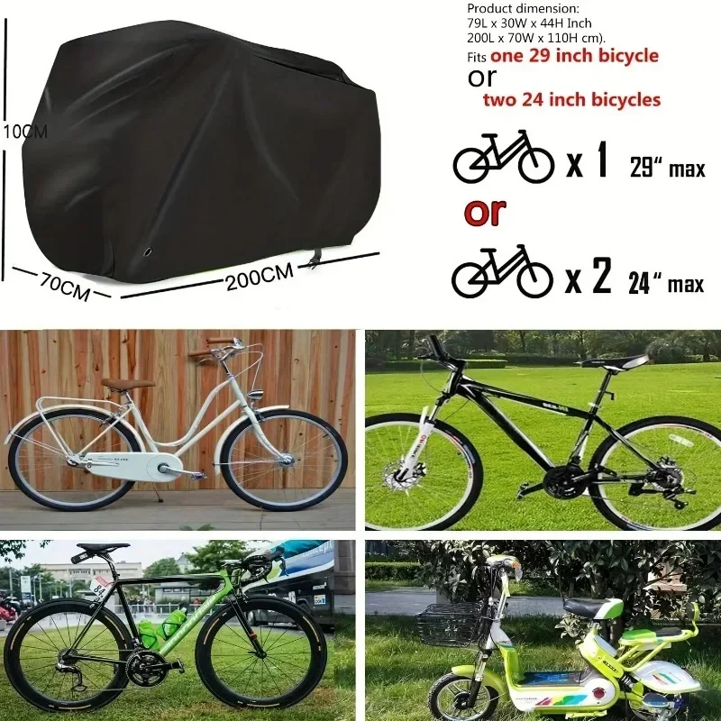 Cubierta para bicicleta cubierta de doble capa lluvia sol almacenamiento de bicicletas al aire libre multiusos lluvia nieve polvo cubiertas protectoras para todo tipo de clima