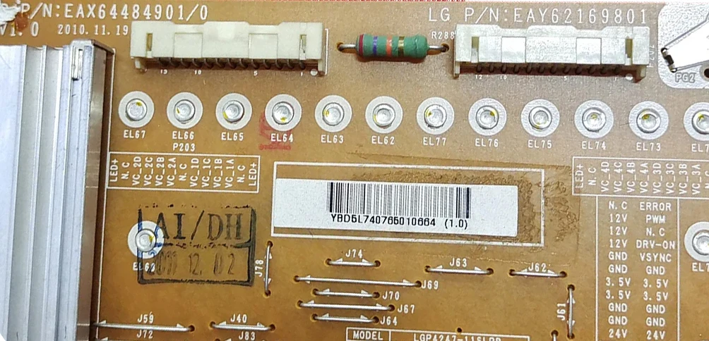 Genuine EAX64484901/0 EAY62169801 LGP4247-11SLPB Power Supply Board Be Suitable For 47LW6500-CA 47LW5500-CA 42LV4500-CA TV Parts