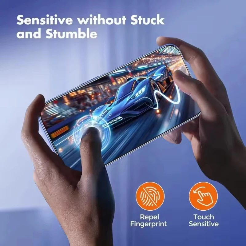 واقي شاشة سهل التركيب وخالي من الغبار لهاتف iPhone 17 Pro 16 15 13 12 11 14 Pro Max XR X XS 7 8 Plus SE HD من الزجاج المقسى #3