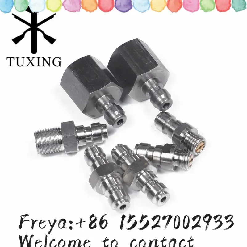 8Mm quick connection male, stainless steel 1/8 M10 * 1 male, high pressure air pump cylinder inflation connector