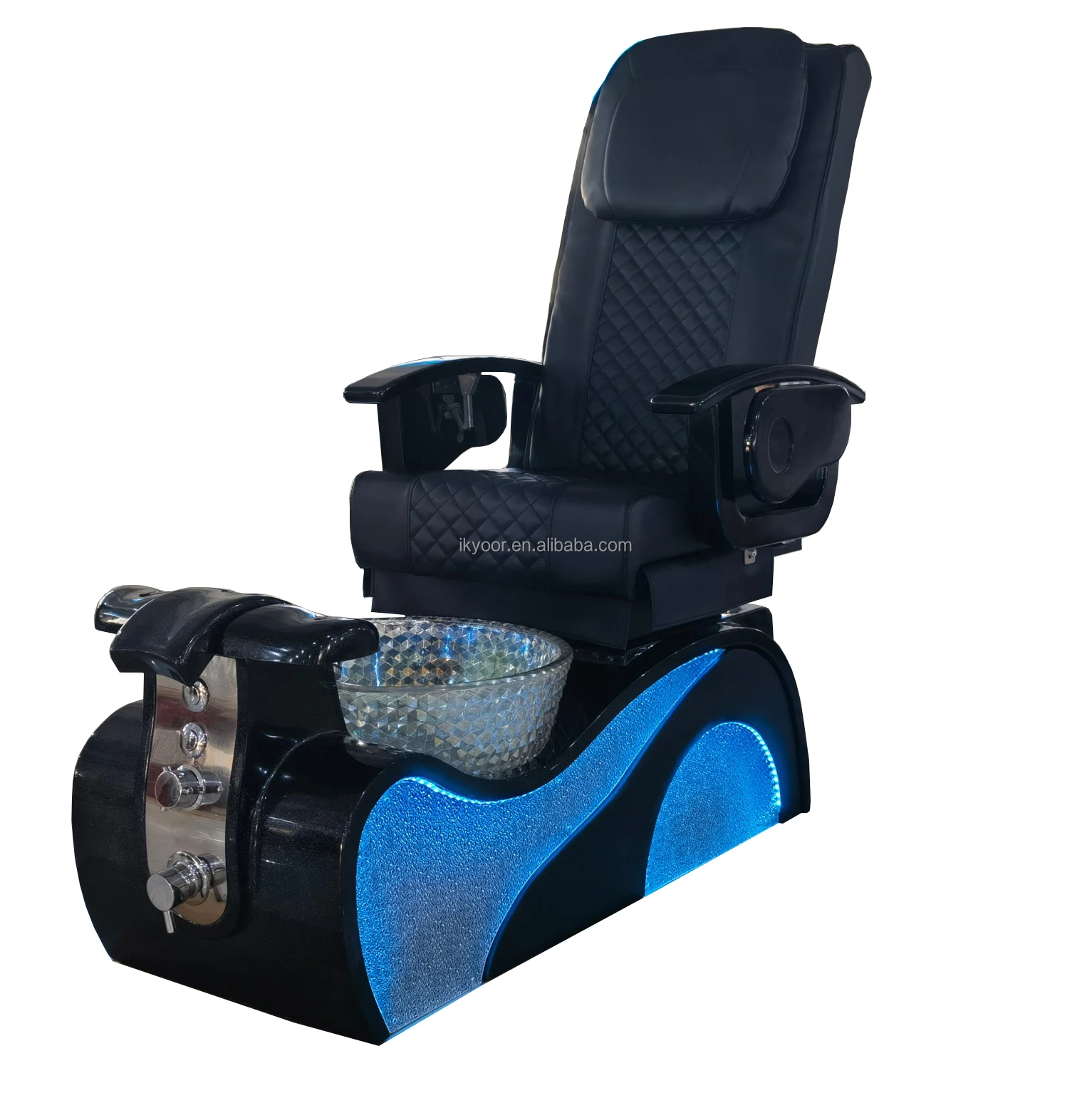 

Фабричное оптовое спа-педикюрное кресло с массажной ванной для ног, откидной спинкой, светодиодной подсветкой и сиденьем из искусственной кожи