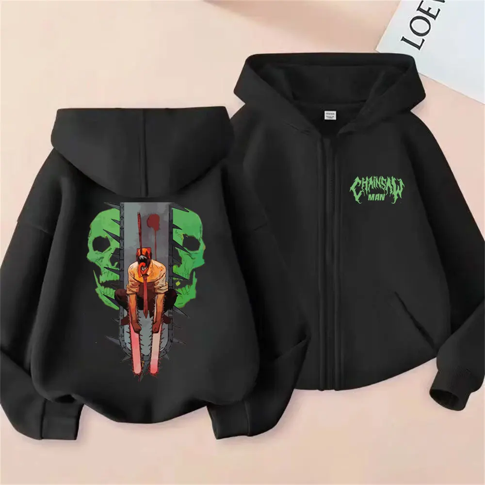 

Anime Chainsaw Man Denji Pochita Graphic Zipper Hoodie Men Women Fashion Oversized Streetwear Unisex Manga Zip Up Jacket Coat