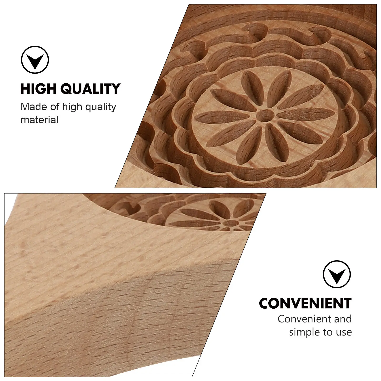 1Pcs Wood Moon Cake Mould Pastries Baking Tool Kitchen Utensil Creative DIY Flower Pattern Mold Moon Cake Mould