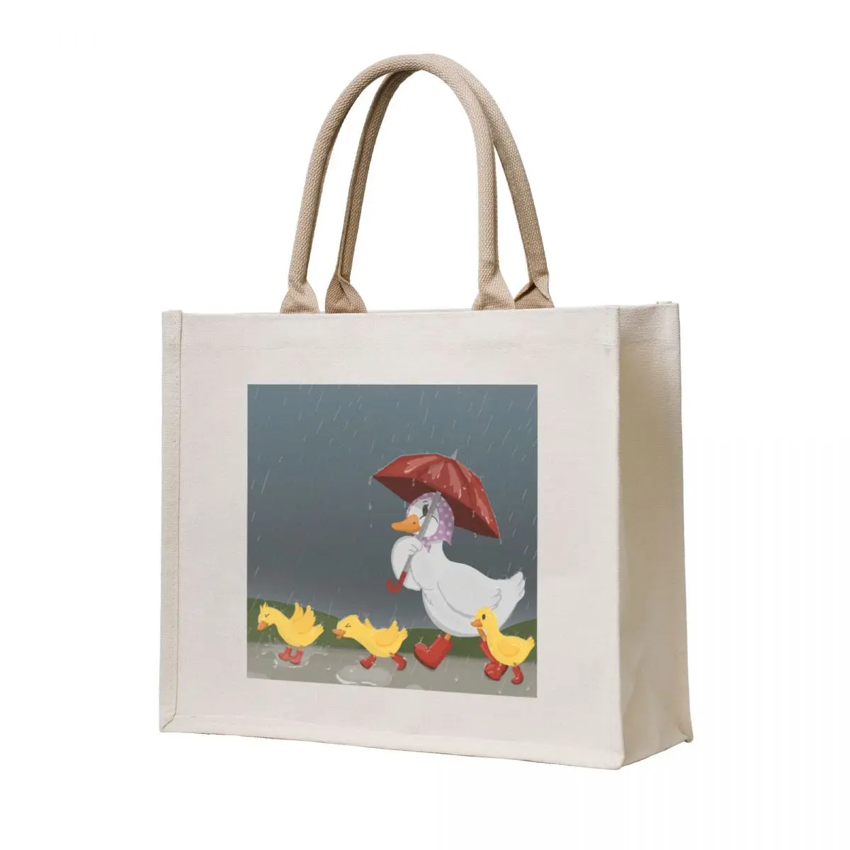 

Rainy stroll Tote Bag hand bags eco bag folding supermarket folding bag shopping trolley