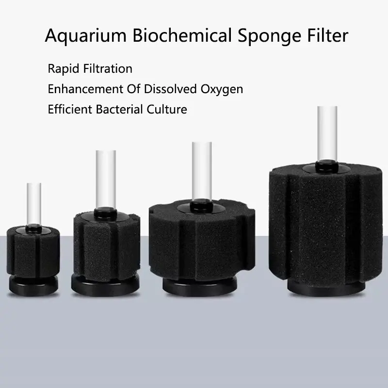 Czarny filtr gąbkowy do akwarium Pompa powietrza Skimmer Biochemiczny filtr gąbkowy Akwarium Bio Filtry Filtro Aquario Nowość