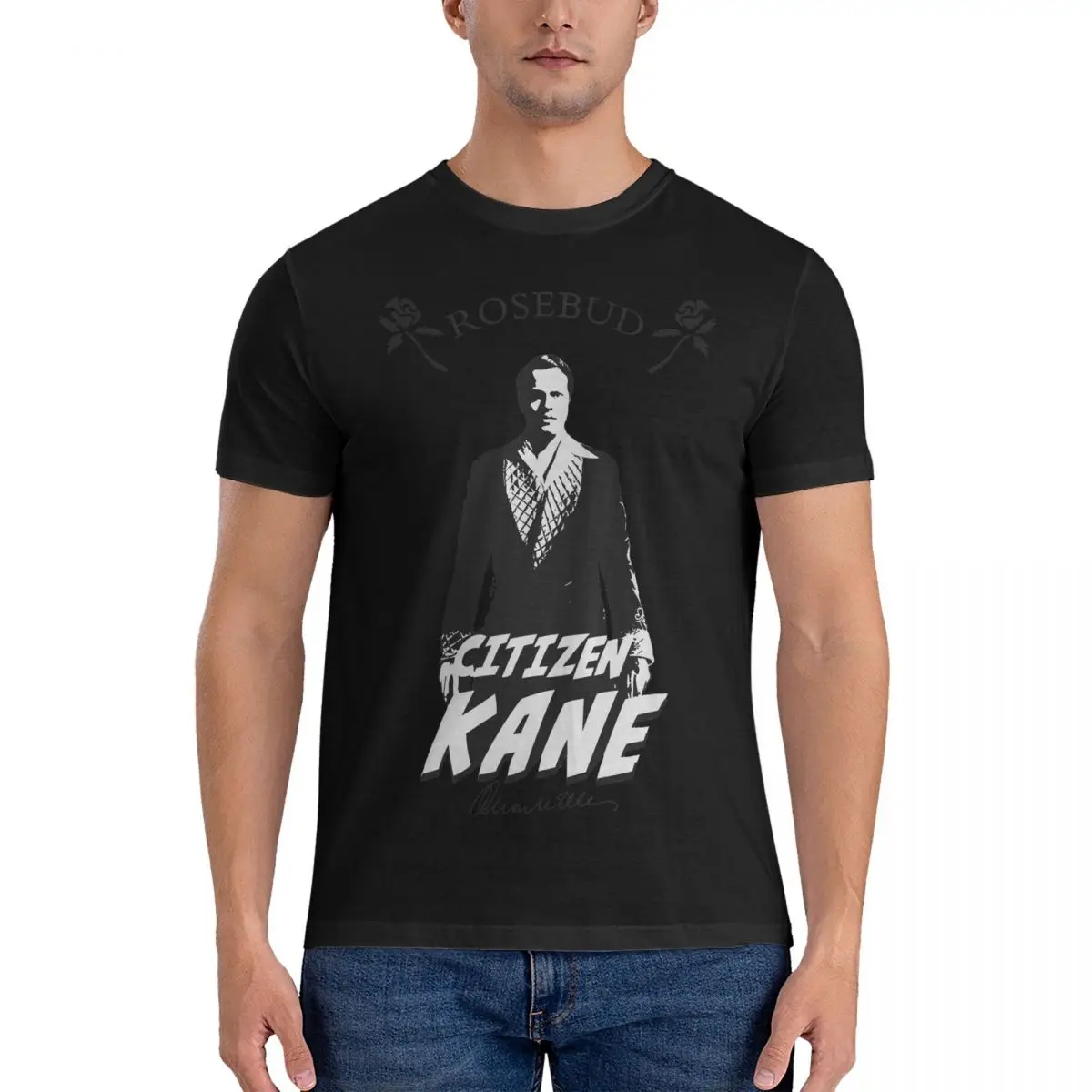 Men T-Shirts Orson Welles Funny Pure Cotton Tees Short Sleeve Citizen Kane T Shirts Crewneck Clothing 4XL 5XL