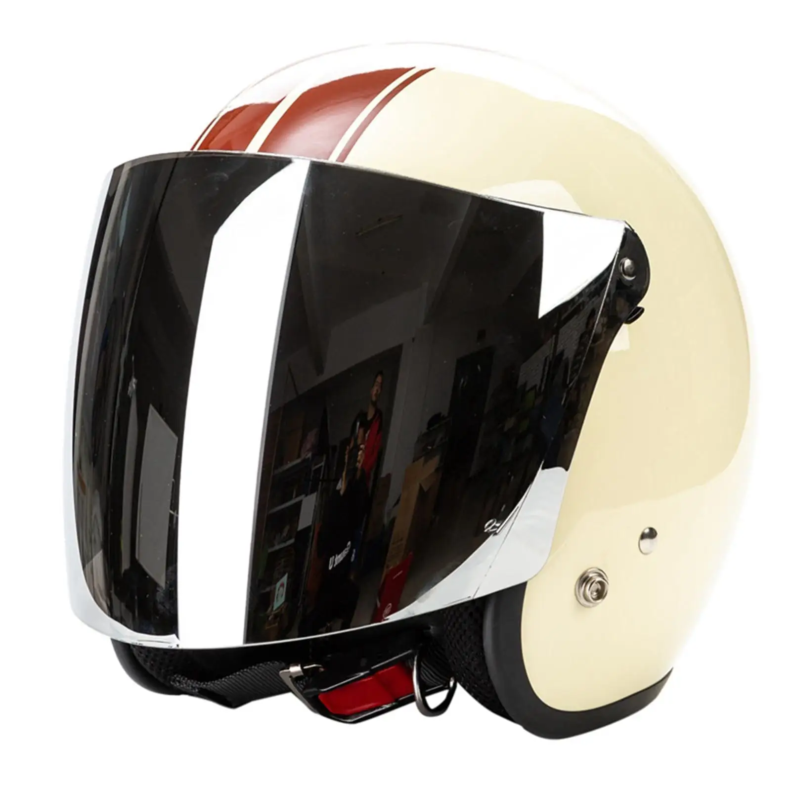 

Ретро-визор для шлема, универсальный прозрачный откидной визор с 3 защелками, ветрозащитный экран для мотоциклетных шлемов, аксессуары