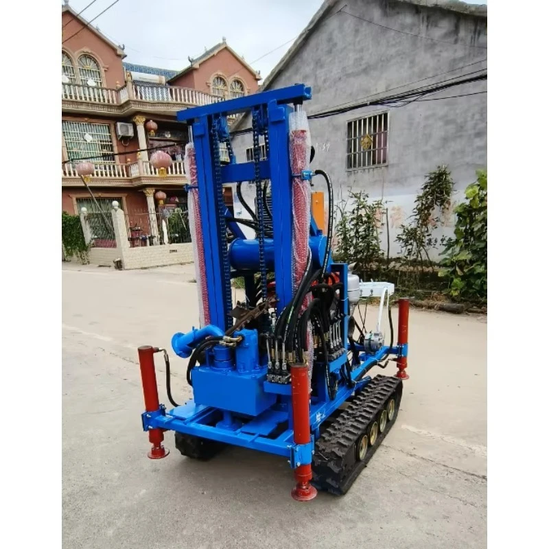 Mini Tracked Water Well Drilling Equipment High Performance Borehole Digging Rig Private Use Industrial Factory Supply