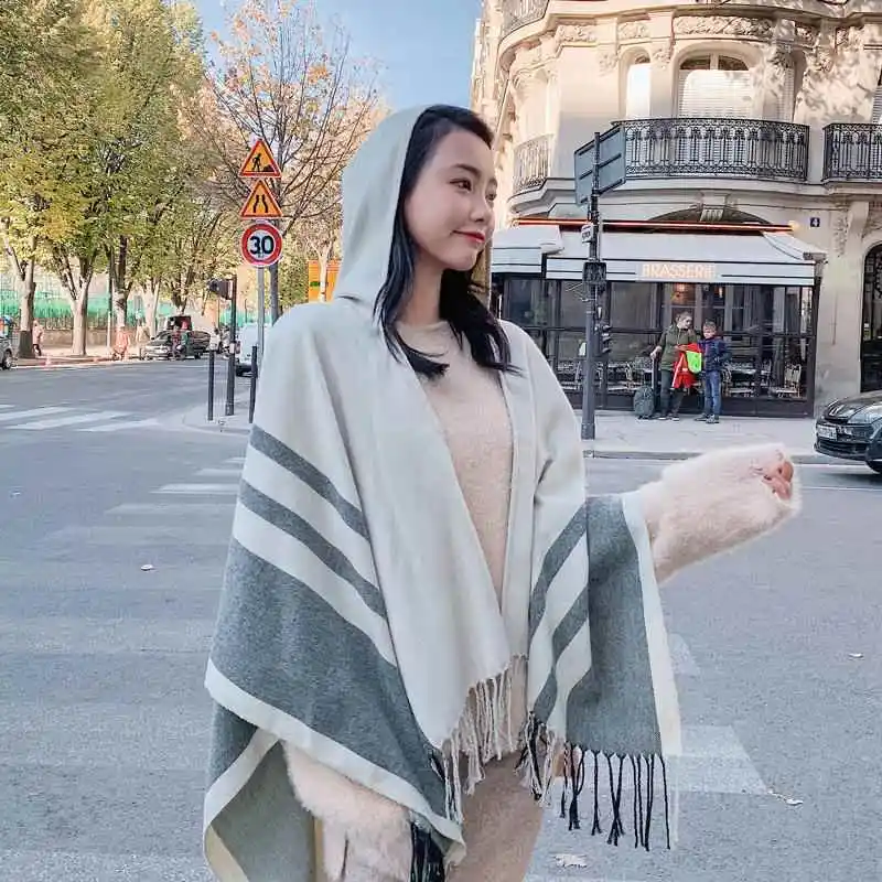 

Thickened Extended Length Scarf Tassel Student Women's Coat Winter Warm Air Conditioner Shoulder Two-Purpose Long Scarf