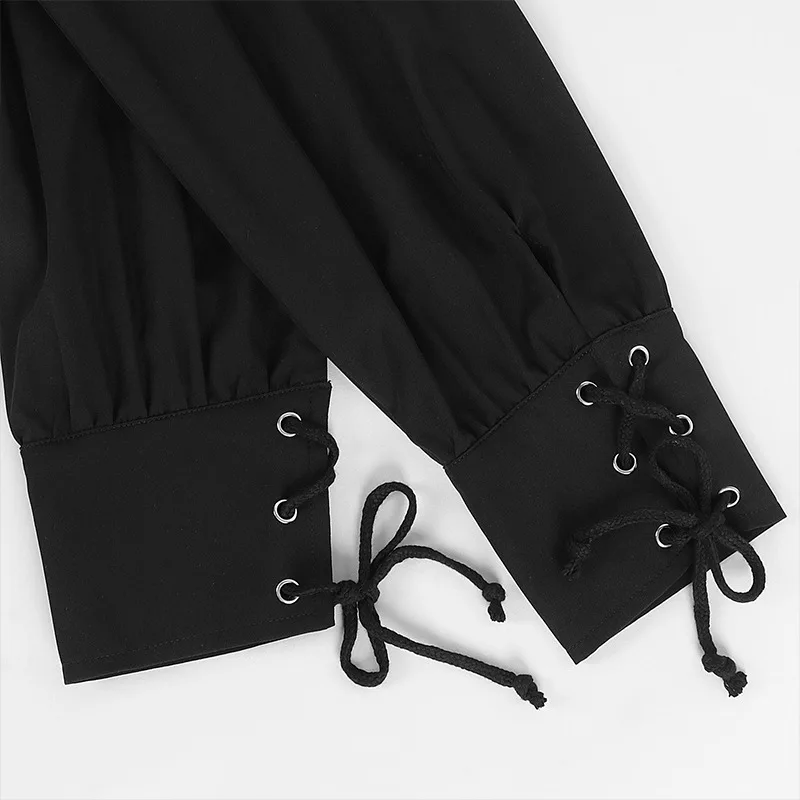 زي تنكري نسائي للهالوين بتصميم مصاصي الدماء من عصر النهضة الفيكتوري والستيم بانك والقرون الوسطى، زي مسرحي عرقي، قميص عصر الإصلاح