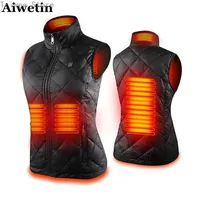 Women Heating vest Autumn and winter Cotton Vest USB Infrared Electric Heating Vest Women Flexible Thermal Winter Warm Jacket