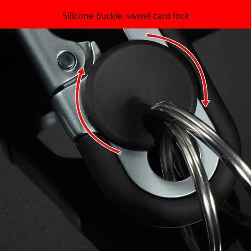 1PC Herren Auto Schlüsselbund Business Schlüssel Halter Doppel Ring Schlüssel Ring Kreative Anti-verloren Schlüsselbund Geschenk Auto Styling auto Zubehör – Detail 7