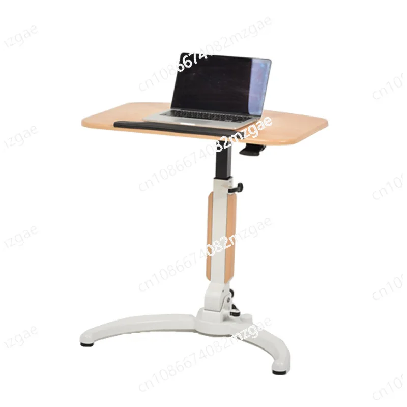 Pneumatic lifting table Home bedroom Bedside lazy table Wheeled speech table Mobile pneumatic desk