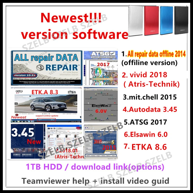 

Newest Auto All repair data software 10.53 Mitchel 2015 vivid 2018 Autodata 3.45 Elsawin 6.0 etka 8.6 Atsg 2017 ECM TITANIUM 1.6