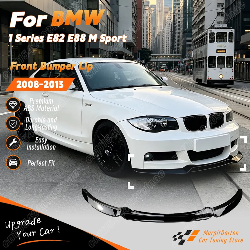 For BMW 1 Series E82 E88 M-Sport Coupe Cabrio 2008 2009 2010 2011 2012 2013 Car Front Bumper Lip Splitter Vehicle Decor Trim