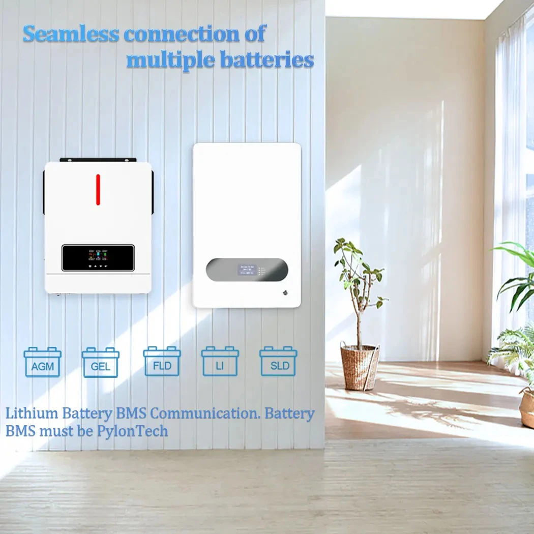 ECGSOLAX 4200W 220/240V 24V Hybrid Solar Inverter Built-in 120A MPPT Solar Inverter 24VDC Off-grid Solar Hybrid Inverter