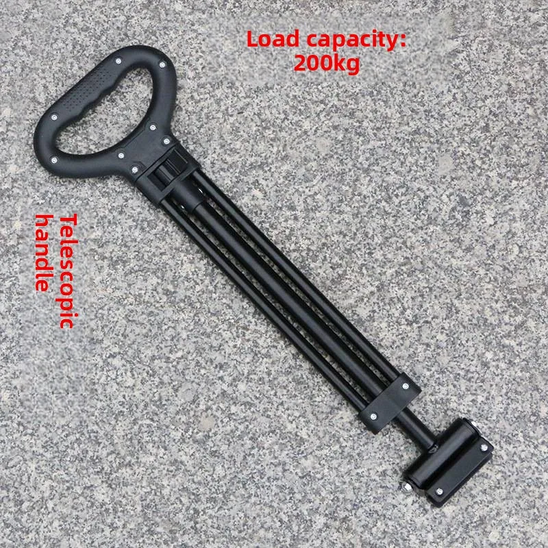shopping-cart-pull-rod-camping-cargo-hand-push-cart-flat-baby-stroller-foldable-retractable-drag-rod-accessories-carbon-steel