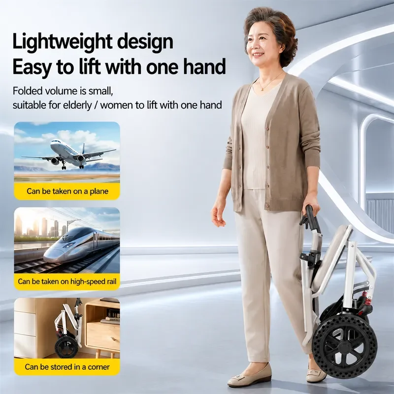 Universal Folding Bathing Belt Toilet Trolley for Elderly Nursing Care Lightweight Multi Functional Waterproof Mobility Aid