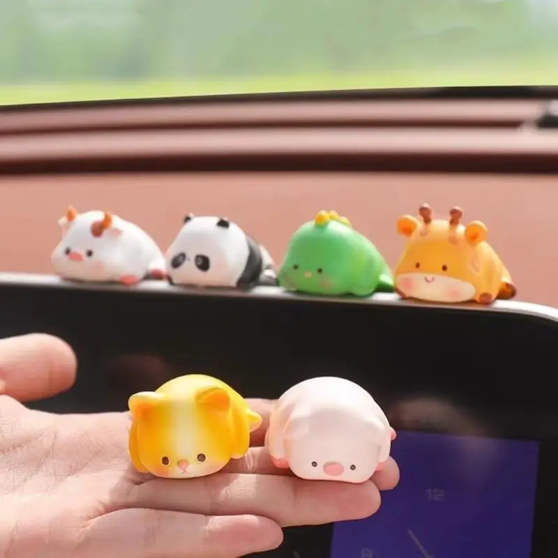 Cartoon animals car interior decoration creative car center console ornaments room desktop decoration photo frame ornaments gift