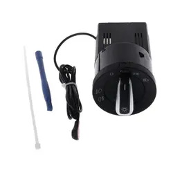 Headlight Switch Control Fog Lamp Knob Suitable for Golf 4 Jetta MK4 B5 Chrome Switch Plug Car Headlamp Fog Light Switch