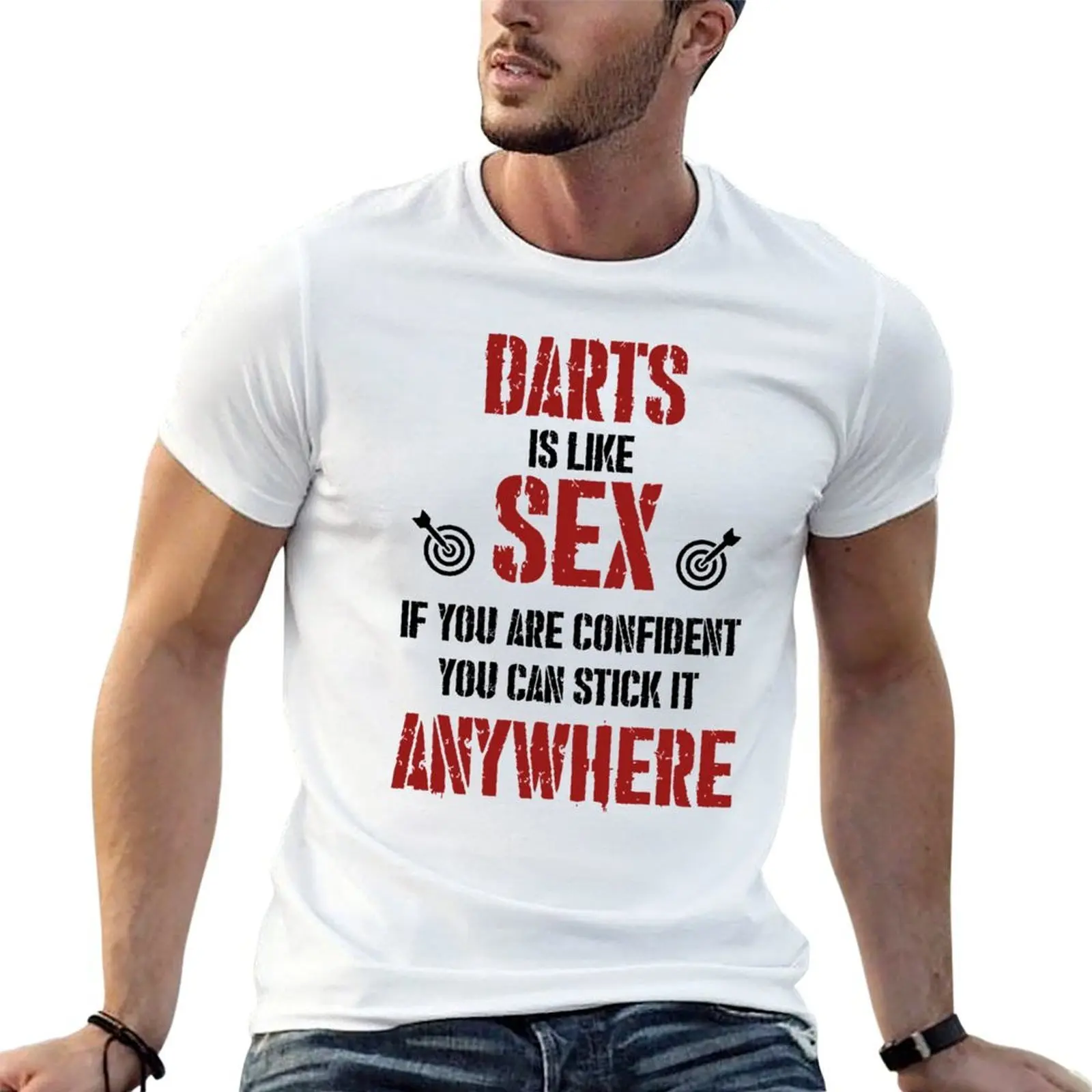 

shirt tshirt for t shirts t cotton T-Shirt anime funny graphic Player man man Dart Darts.