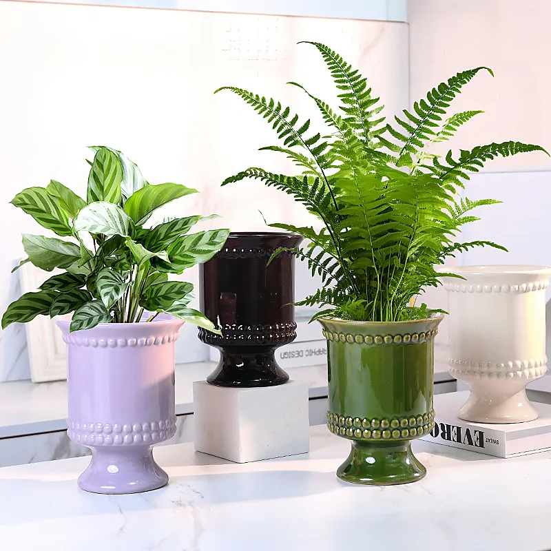 2026 New French Tall Minimalist Modern Ceramic Vases Entryway Sophisticated Home Decor Internet-Famous Living-Room Table Vase