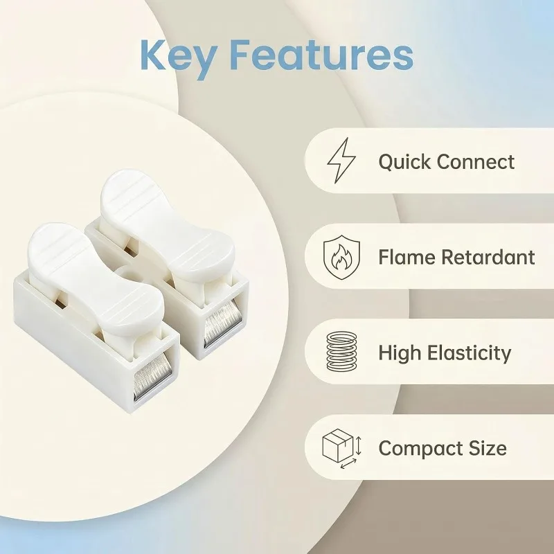 CH2 Spring Press Type Quick Wire Connector Terminal Blocks, Quick Terminal Barrier Block, CH2 Premium Spring Wire Connectors