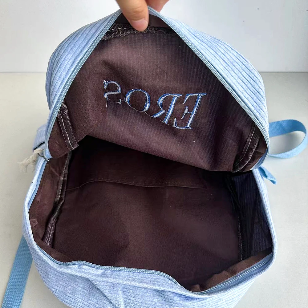 Zaino personalizzato per bambini, zaino in velluto a coste ricamato, ritorno a scuola, zaino con nome per bambini, borsa da scuola college, bambino, con nome