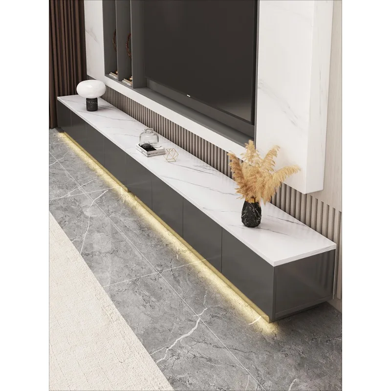 

TV cabinet living room home 2026 new modern simple storage and storage integrated small apartment floor-to-ceiling TV cabinet