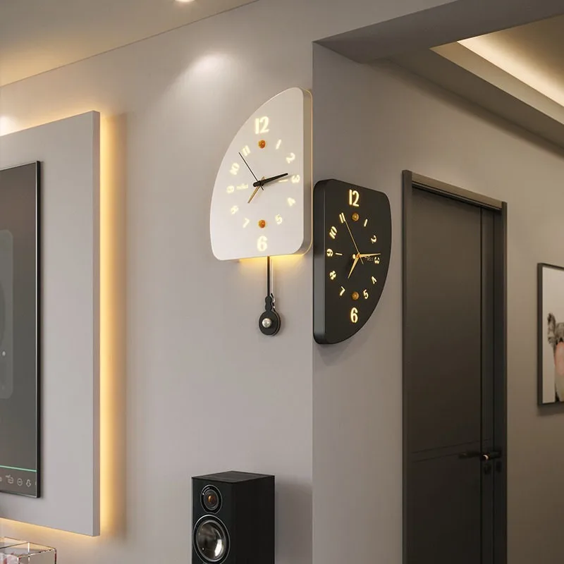 

Двусторонние угловые настенные часы для дома и гостиной. Простые часы. Новинка 2026 года. Современные креативные угловые часы.