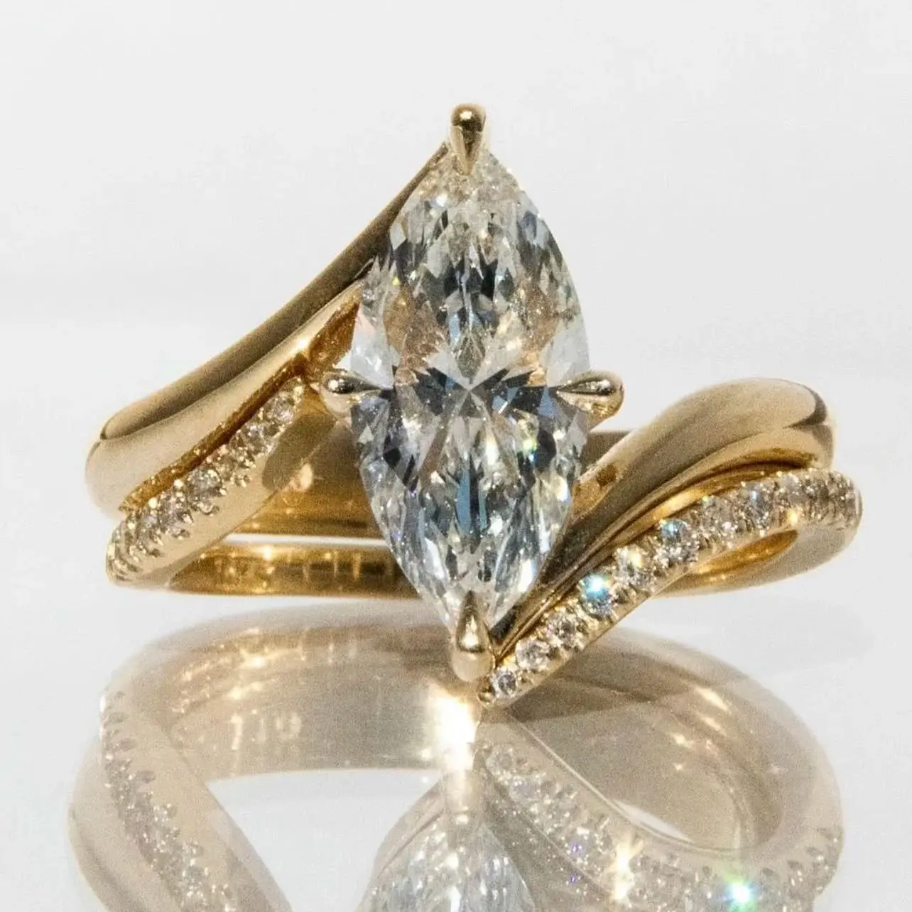 

Свадебный комплект из муассанита 3CT с огранюванням маркизы, штабелируемые кольца из стерлингового серебра S925 для женщин и мужчин, гипоаллергенные