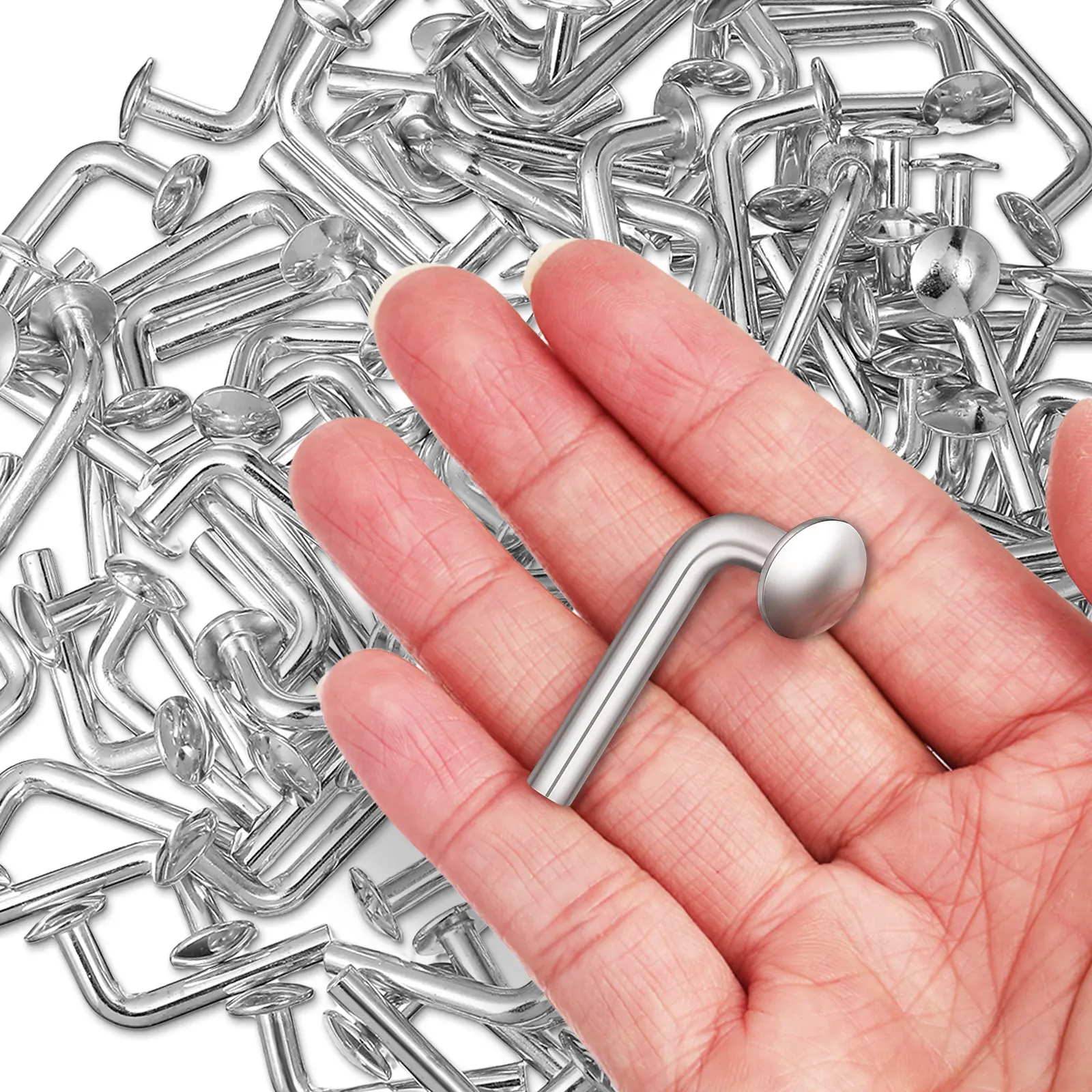 100Pcs Heavy Duty Iron Pallet Rack Drop Pin Rust Proof Round Head Safety Bolt for Warehouse Auto Machinery Garage Workshop DIY