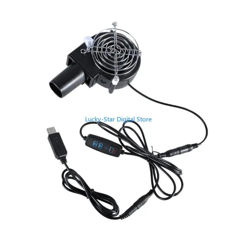 

N7MC USB Blower Fan Adjustable With Metal Guard Cooling Fan For Construction Workers