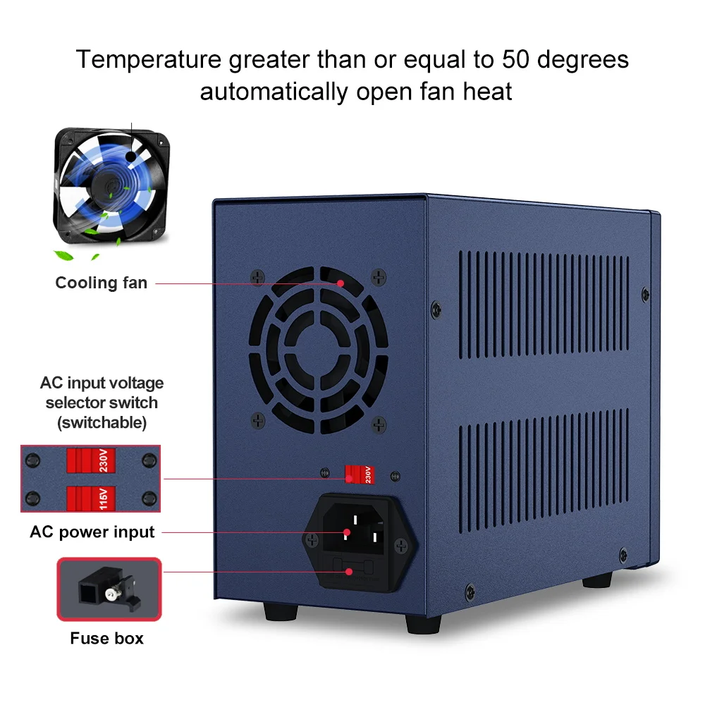 Imagem -05 - Comutação dc Power Supply Carregamento Rápido com Codificador de Dígitos Display Led 5v 3.6a Usb Tape-c 3-grupo de Memória Ajustável