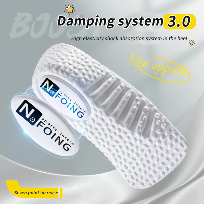 Height Increase Insoles Men Women Shoes Flat Feet Arch Support Orthopedic Insoles Sneakers Heel Lift Memory Foam Soft Shoe Pads