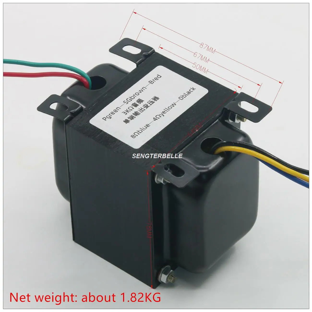 HiFi 18W 3K 0-4-8Ohm Tube Amp Single Ended Output Transformer For 6L6 6P3P EL34 KT88 FU50 FU7 300B