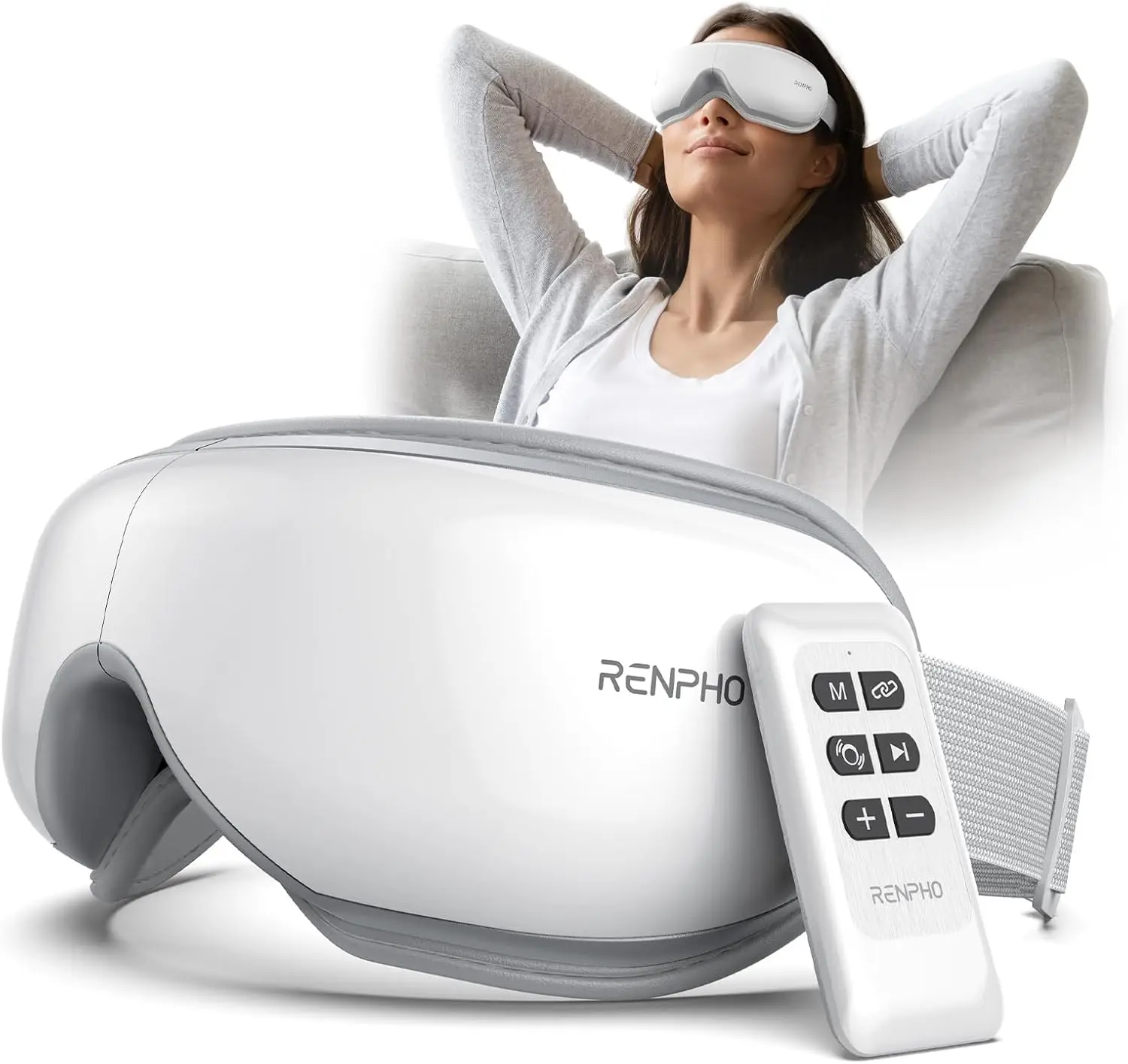 

Heated Eye Massager with Remote, FSA/HSA Eligible Gift for Migraine Relief and Sleep
