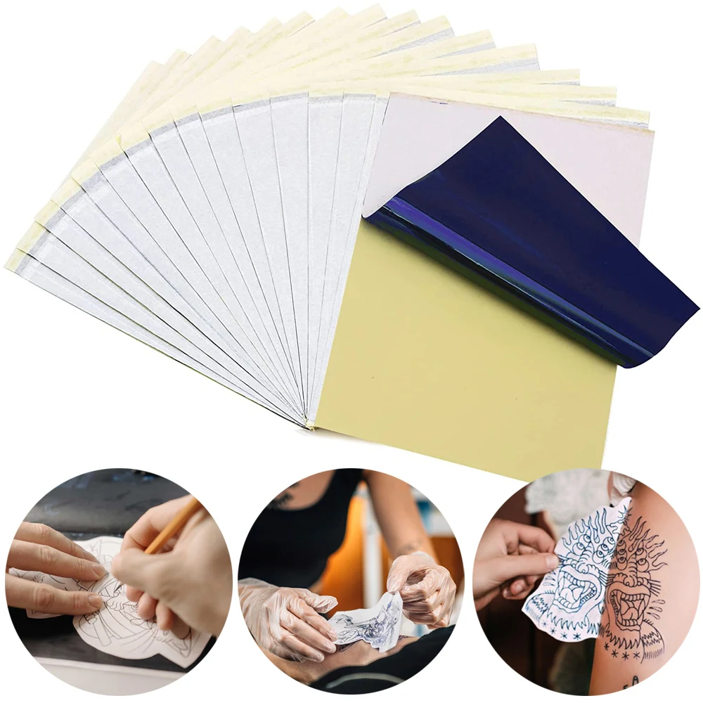 Papier de transfert thermique Stbbles, 4 couches, papier de qualité supérieure, format A4, papier de lutte au carbone, accessoires de papier de tatouage, 5 pièces, 10 pièces